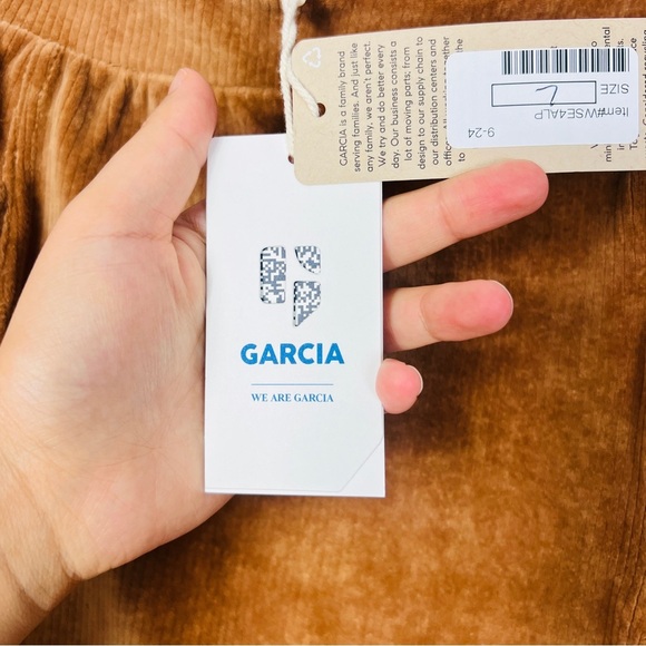 Garcia Cord Honey Brown Front Pocket Mini Skirt women size L - Picture 12 of 13